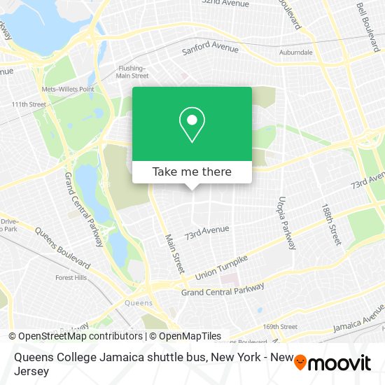 Mapa de Queens College Jamaica shuttle bus