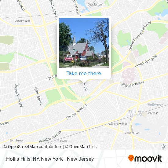 Mapa de Hollis Hills, NY