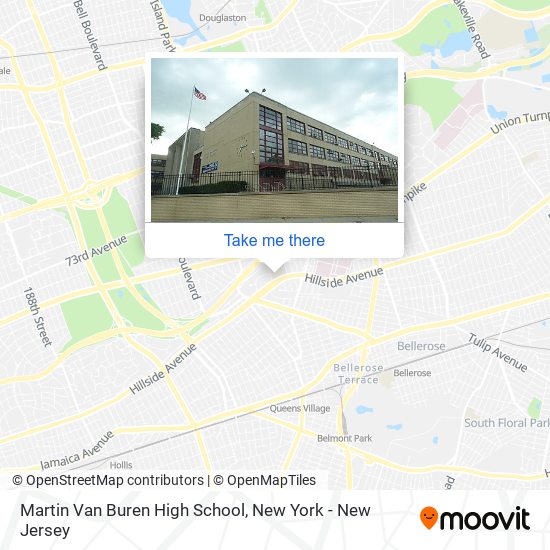 Martin Van Buren High School map