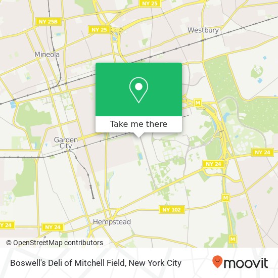 Boswell's Deli of Mitchell Field map