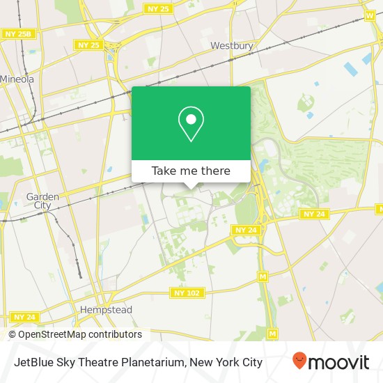 Mapa de JetBlue Sky Theatre Planetarium