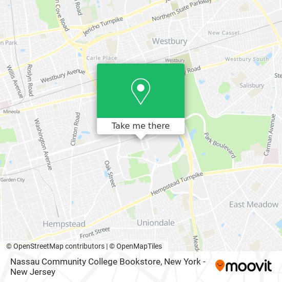 Nassau Community College Bookstore map