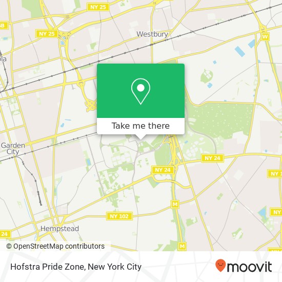 Hofstra Pride Zone map