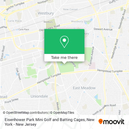 Eisenhower Park Mini Golf and Batting Cages map