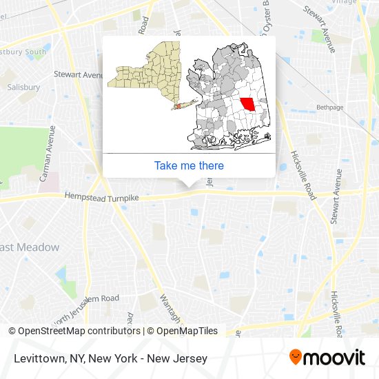 Levittown, NY map