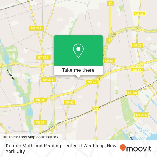 Mapa de Kumon Math and Reading Center of West Islip