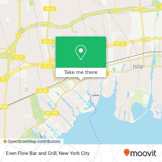 Mapa de Even Flow Bar and Grill