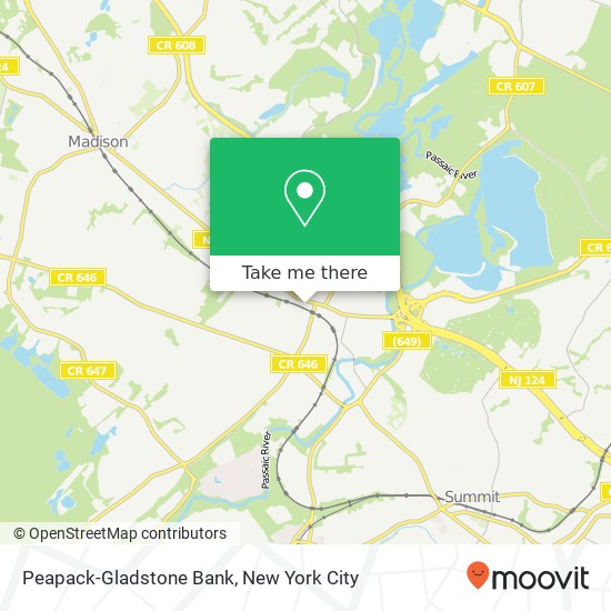 Mapa de Peapack-Gladstone Bank