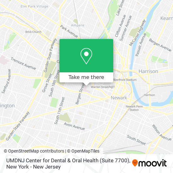 UMDNJ Center for Dental & Oral Health (Suite 7700) map