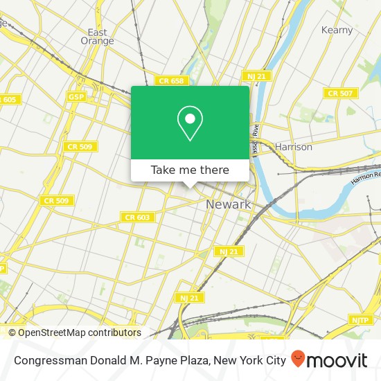 Mapa de Congressman Donald M. Payne Plaza