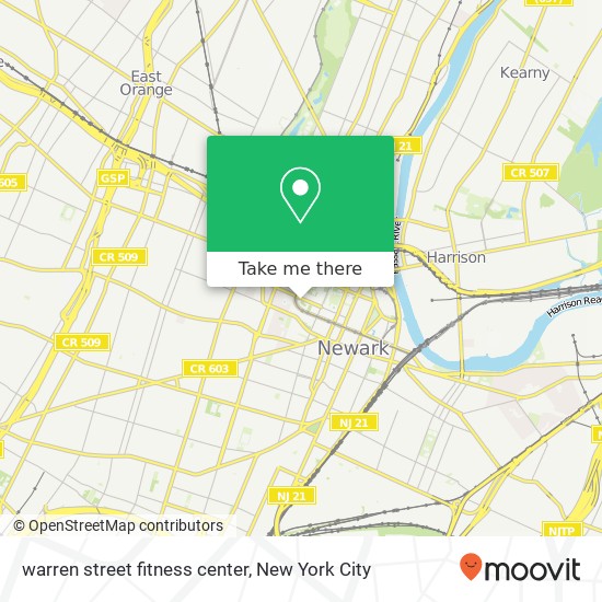Mapa de warren street fitness center