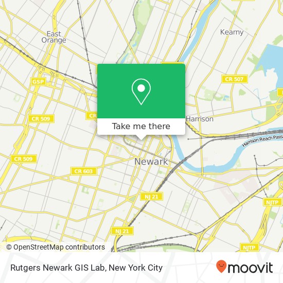 Mapa de Rutgers Newark GIS Lab