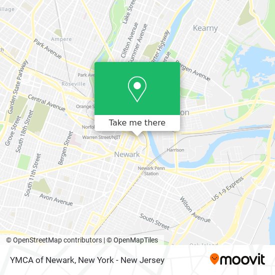 YMCA of Newark map