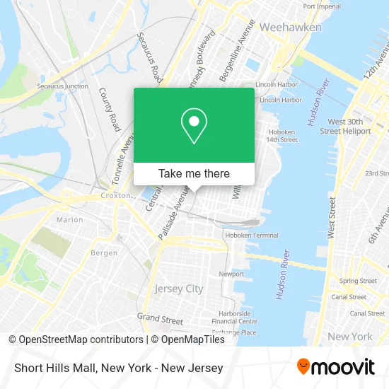 Short Hills Mall map