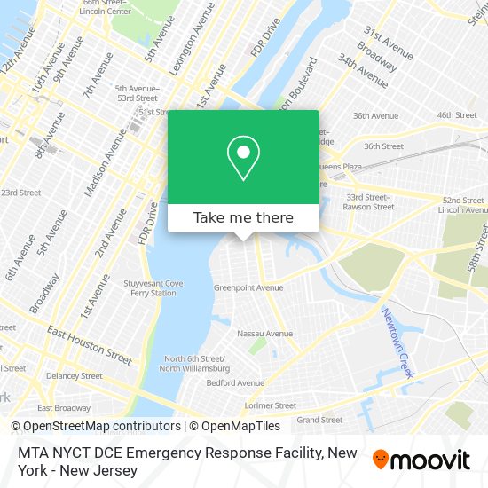 MTA NYCT DCE Emergency Response Facility map