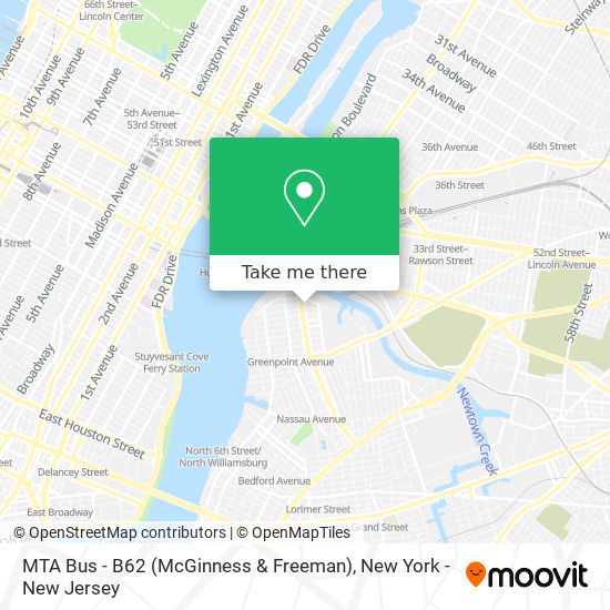 MTA Bus - B62 (McGinness & Freeman) map
