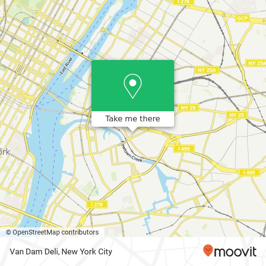 Van Dam Deli map