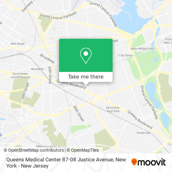 Queens Medical Center 87-08 Justice Avenue map