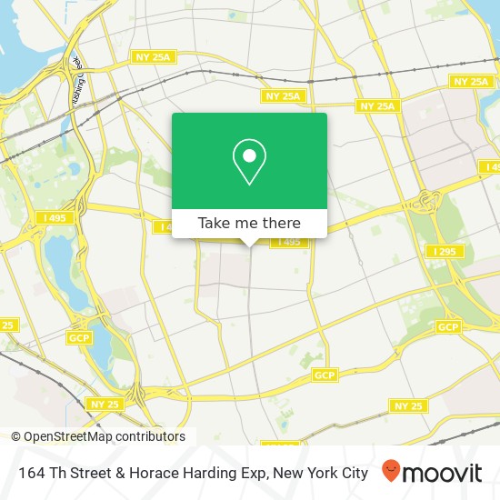 164 Th Street & Horace Harding Exp map