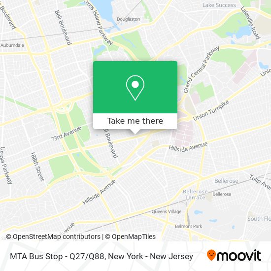 Mapa de MTA Bus Stop - Q27/Q88
