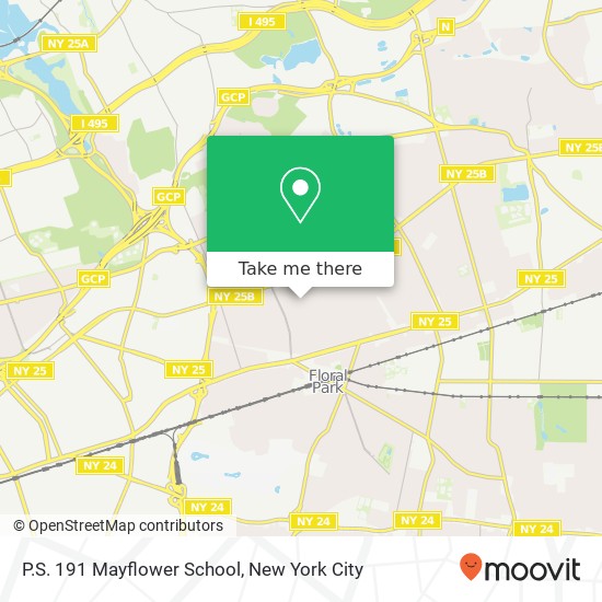 P.S. 191 Mayflower School map