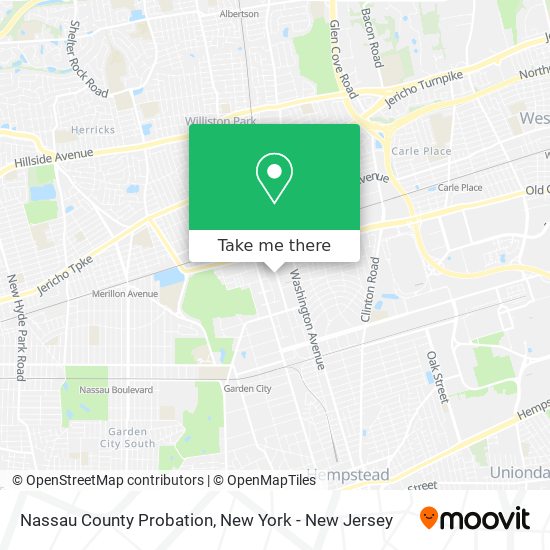 Nassau County Probation map