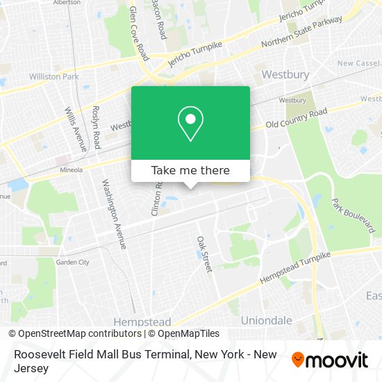 Mapa de Roosevelt Field Mall Bus Terminal