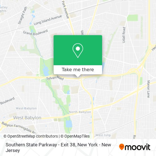 Southern State Parkway - Exit 38 map