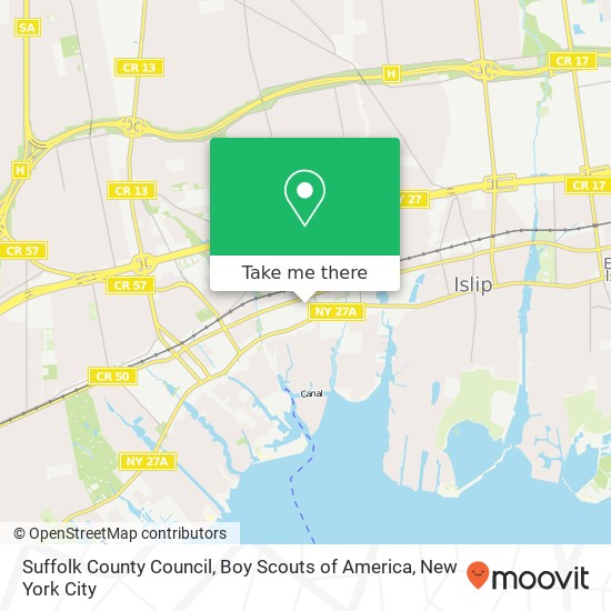 Suffolk County Council, Boy Scouts of America map