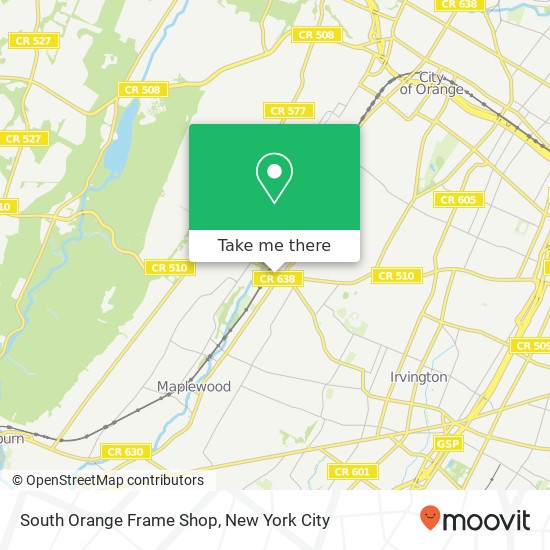 South Orange Frame Shop map