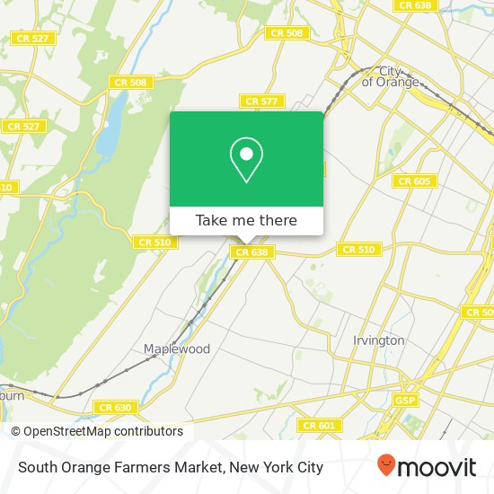 Mapa de South Orange Farmers Market