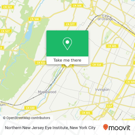 Northern New Jersey Eye Institute map
