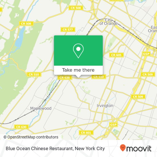 Mapa de Blue Ocean Chinese Restaurant