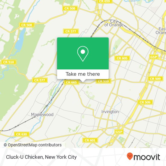 Cluck-U Chicken map