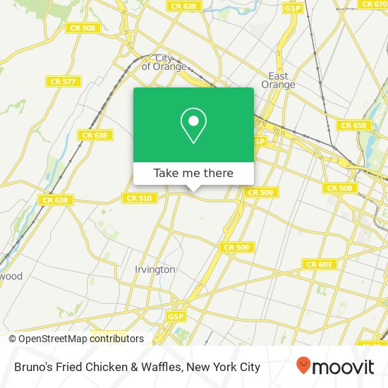 Mapa de Bruno's Fried Chicken & Waffles