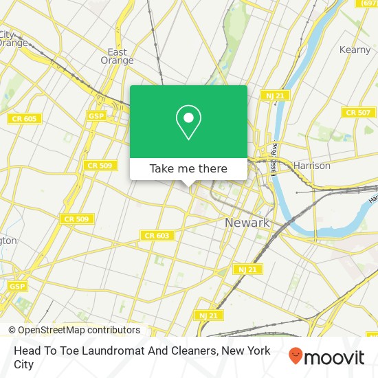 Mapa de Head To Toe Laundromat And Cleaners