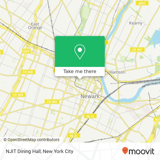 Mapa de NJIT Dining Hall
