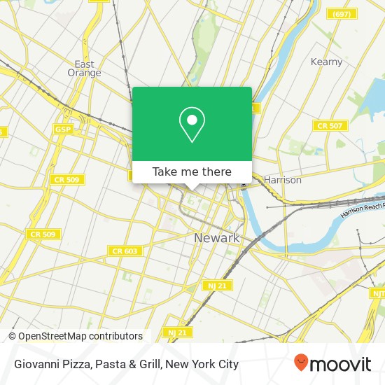 Mapa de Giovanni Pizza, Pasta & Grill