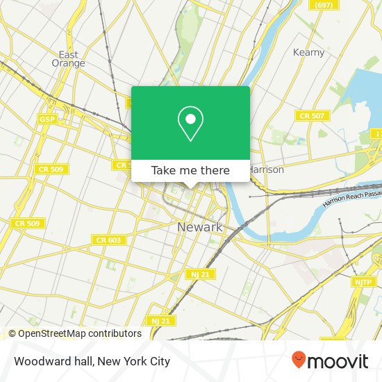 Mapa de Woodward hall