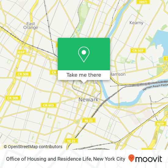 Office of Housing and Residence Life map