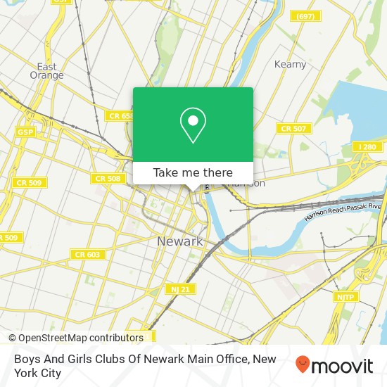 Mapa de Boys And Girls Clubs Of Newark Main Office