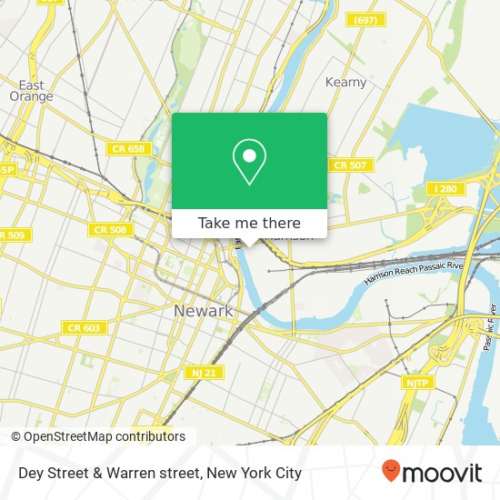 Mapa de Dey Street & Warren street