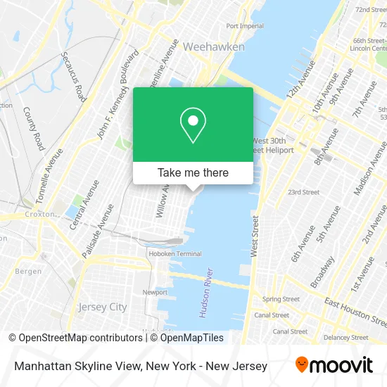 Manhattan Skyline View map