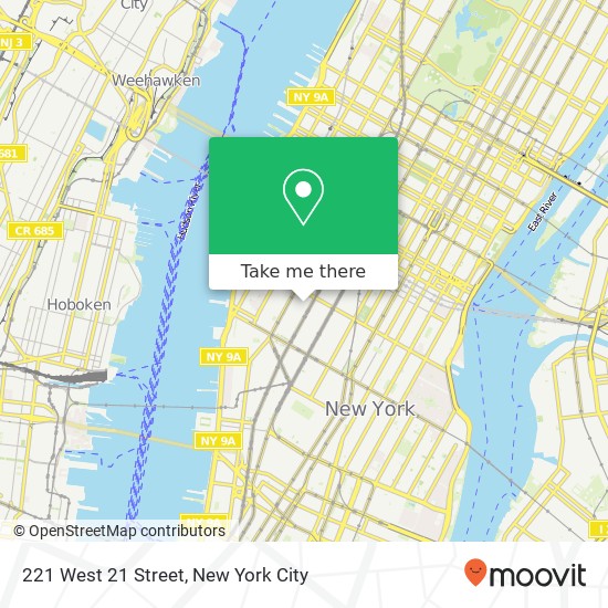 221 West 21 Street map