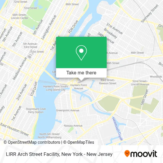 LIRR Arch Street Facility map