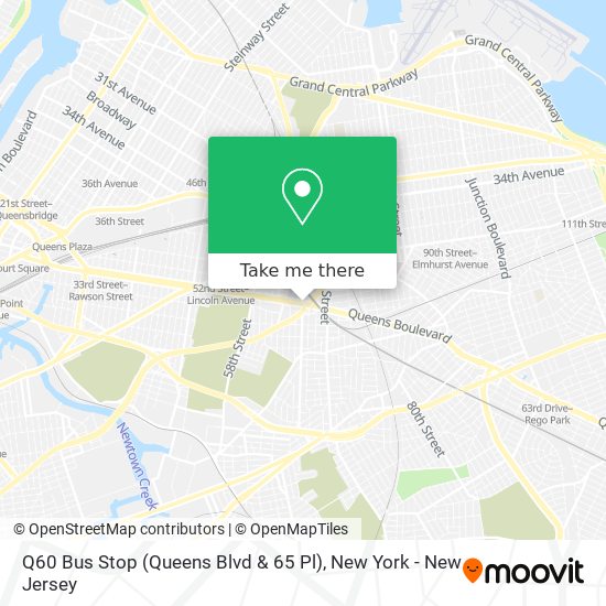 Mapa de Q60 Bus Stop (Queens Blvd & 65 Pl)
