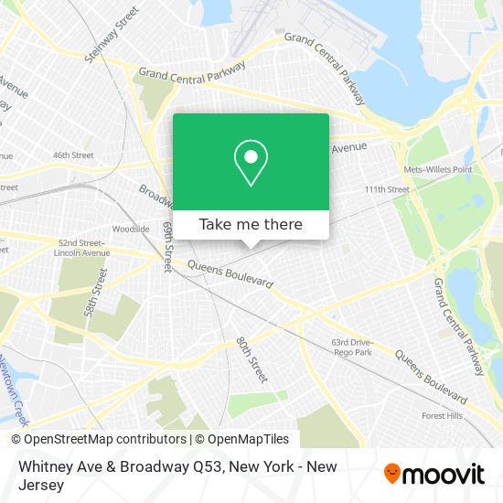 Mapa de Whitney Ave & Broadway Q53