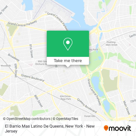 Mapa de El Barrio Mas Latino De Queens