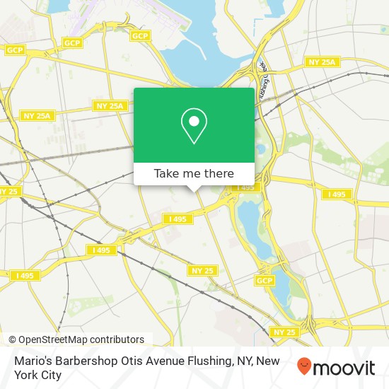 Mapa de Mario's Barbershop Otis Avenue Flushing, NY