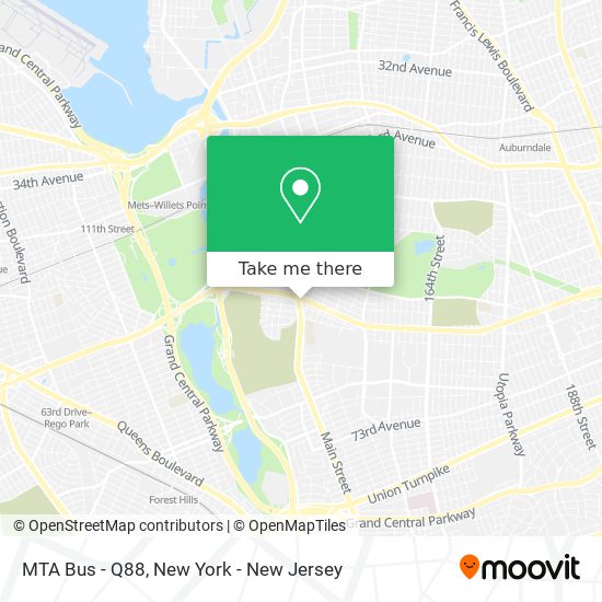 MTA Bus - Q88 map